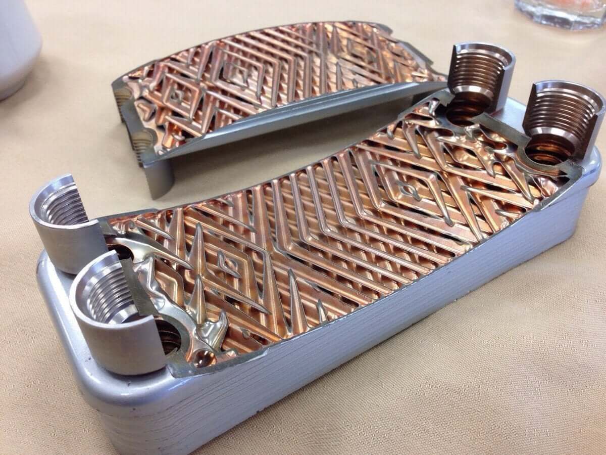 Brazed Plate Heat Exchanger Cut Open